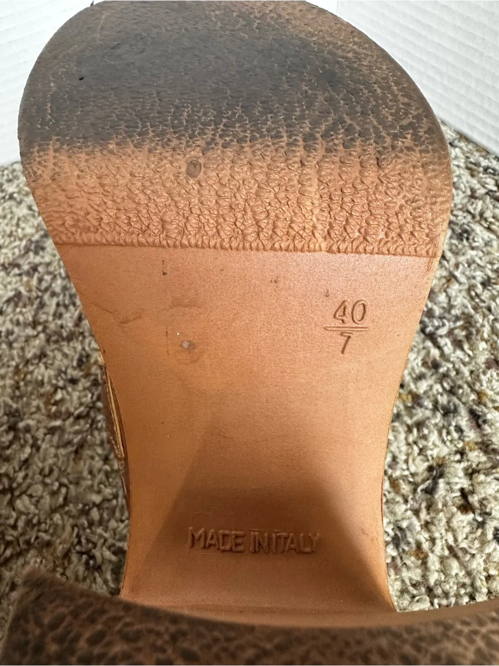 ASOS Patent Platform Loafers in Cognac